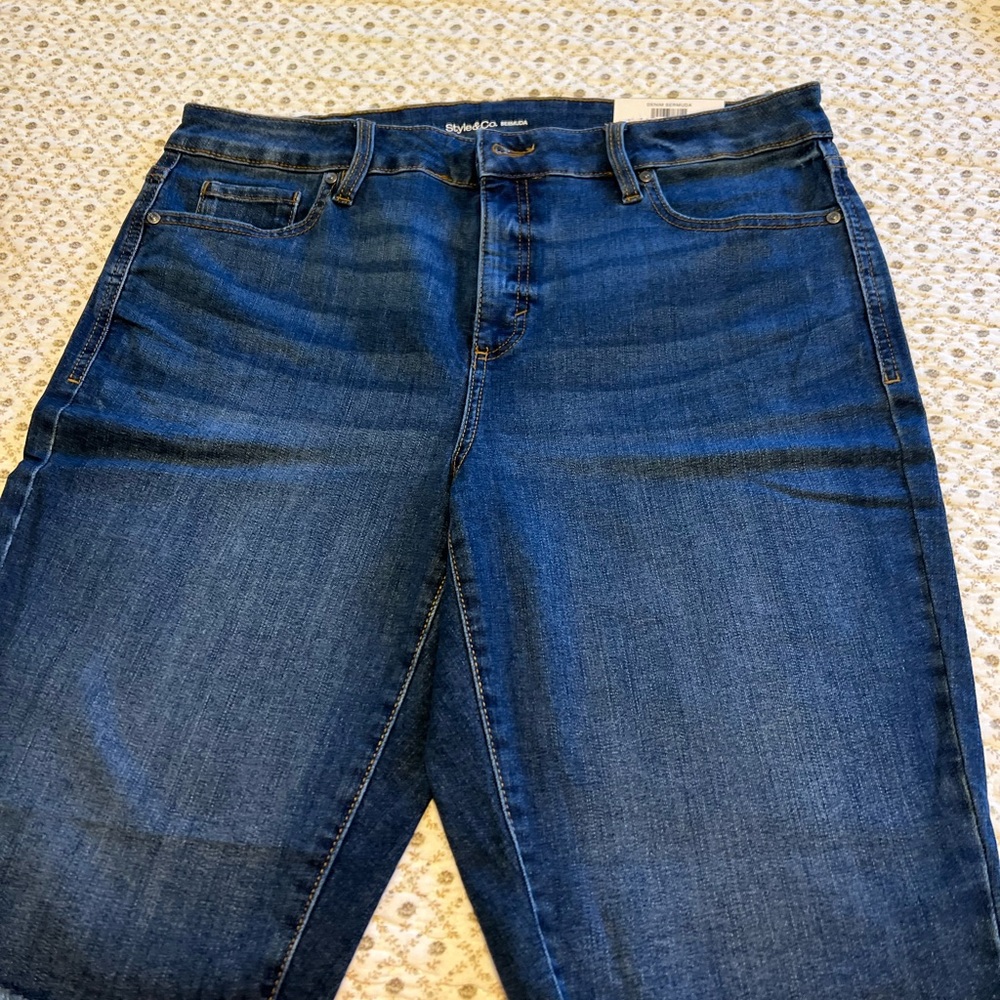 Style & Co. Women's Blue Denim Bermudas